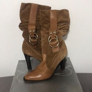 Tan suede boots